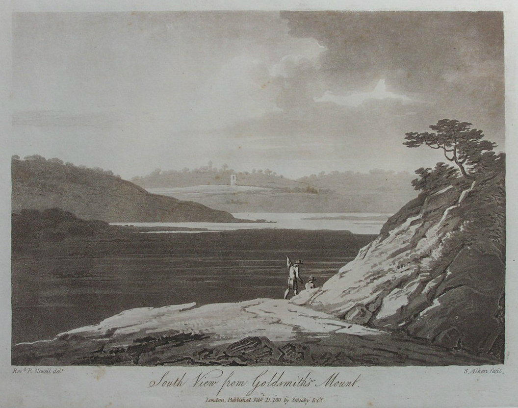 Aquatint - South View from Goldsmith's Mount - Alken